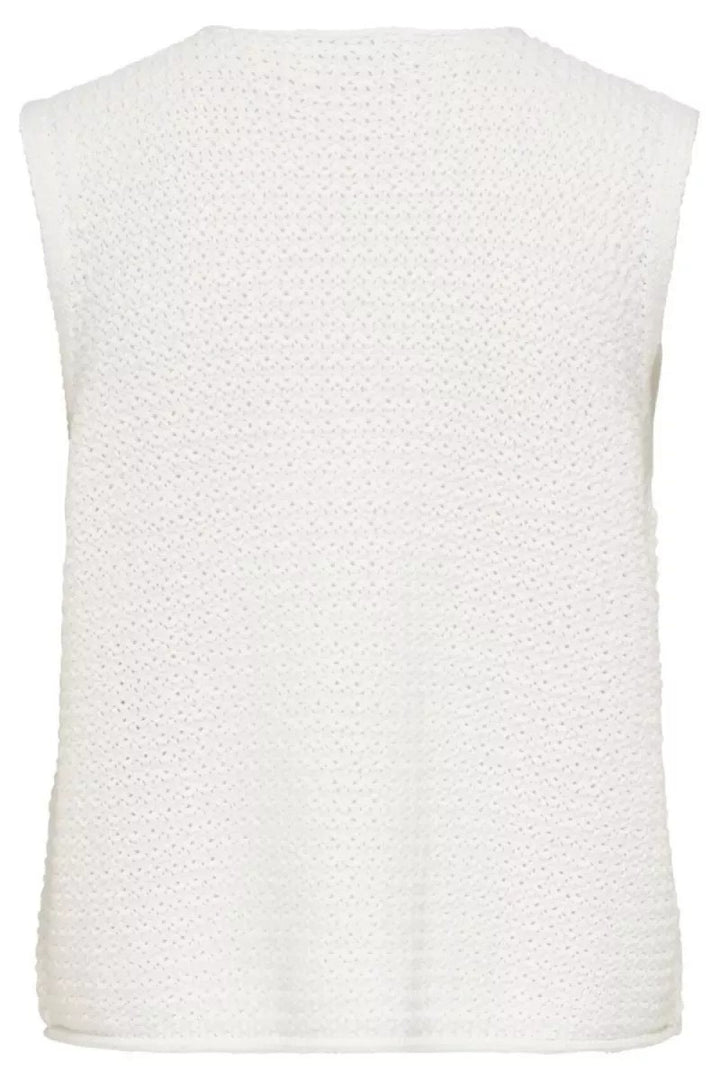 Jdymartha S/l O-neck Vest Knt - Off-white