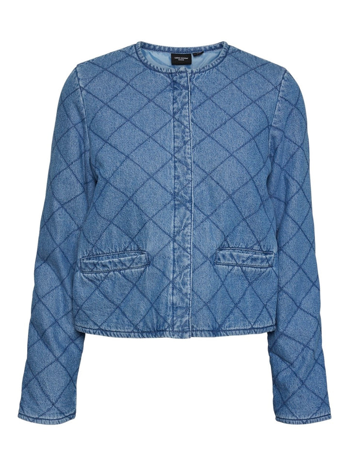 Vmolive Ld Denim Quilted Jacket Yo - Blue Denim