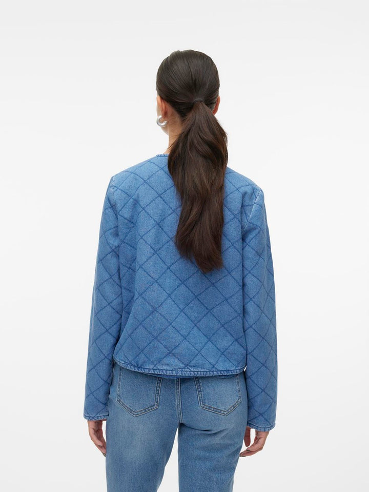 Vmolive Ld Denim Quilted Jacket Yo - Blue Denim