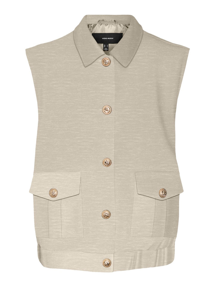 Vmsuzi Short Waiscoat - Off-white