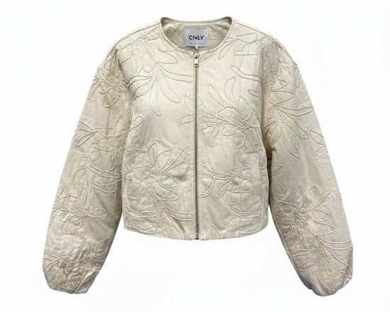 Onlisabella Emb. Bomber Jacket Otw - Ecru