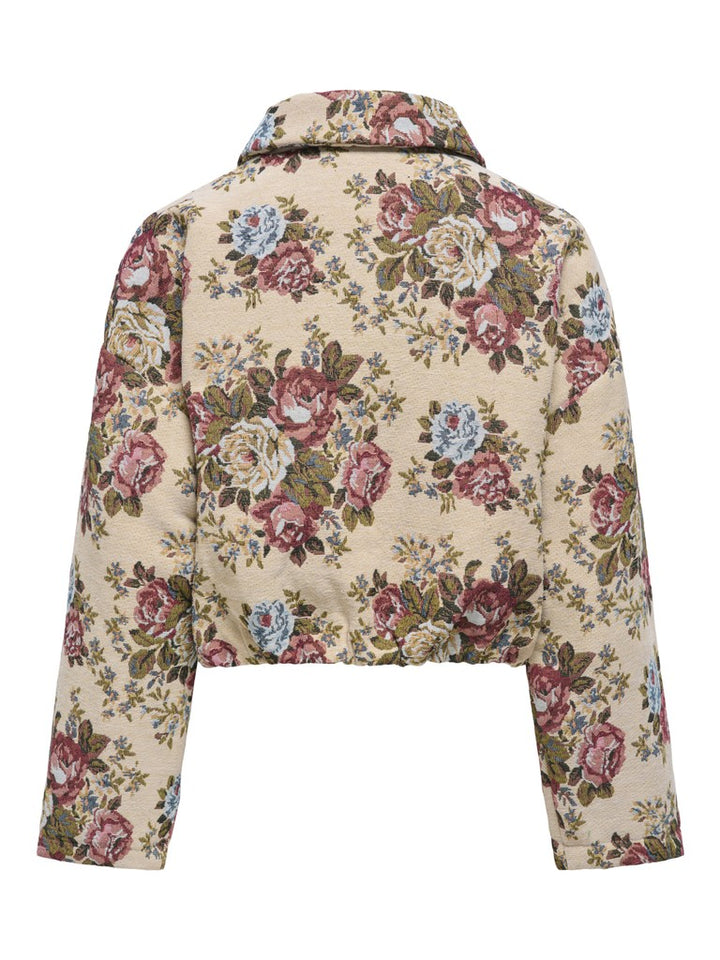 Jdyflola L/s Jacquard Jacket Wvn - Zand Dessin