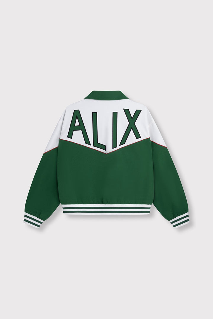 Color Blocking Bomber - Groen Dessin