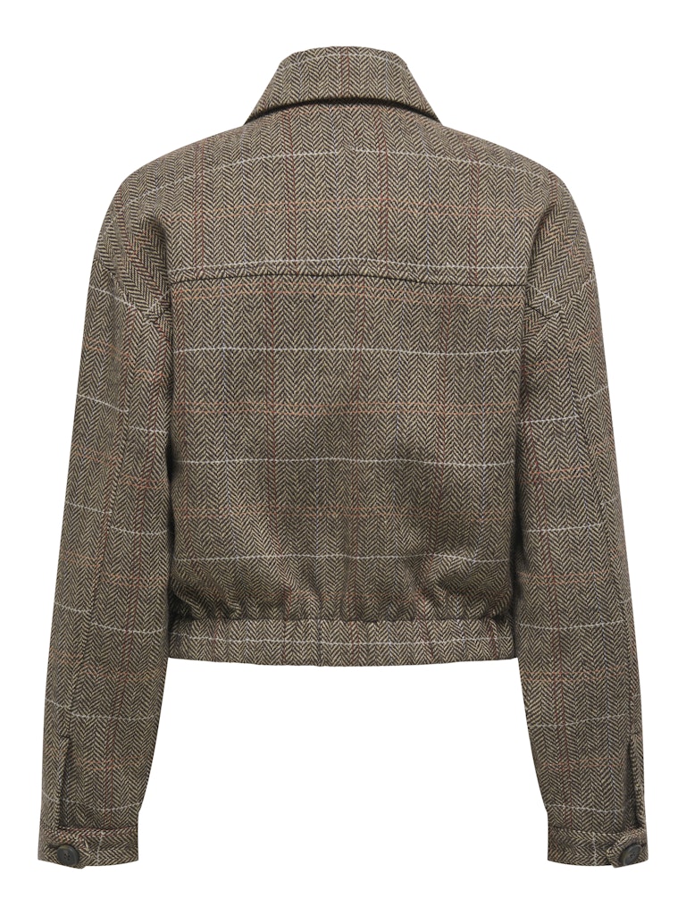 Onlricca Life Check Jacket Otw - Bruin Dessin