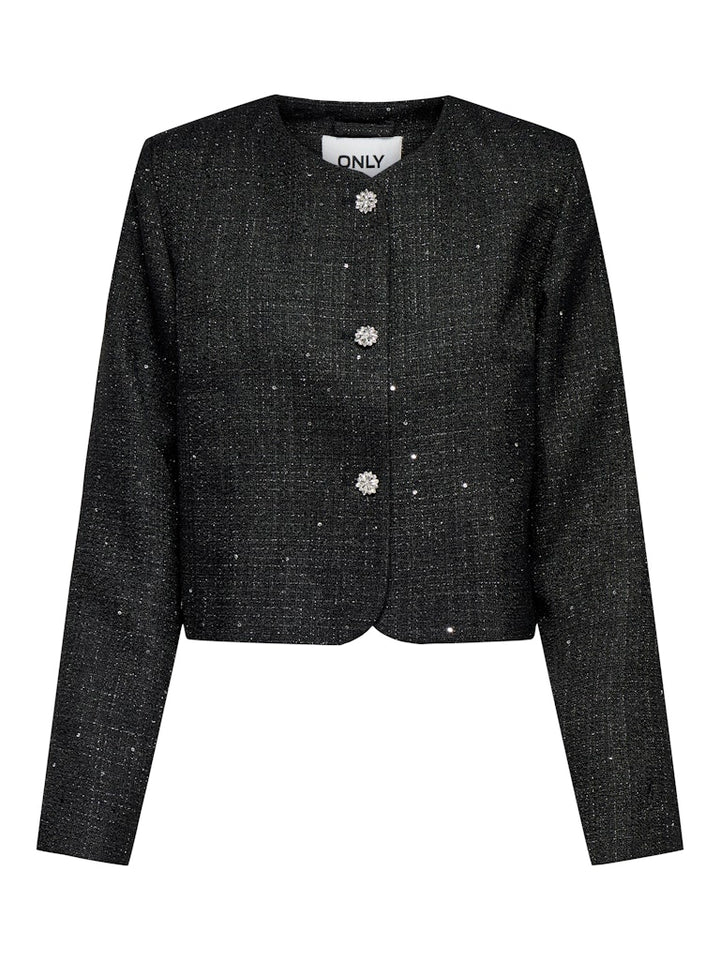 Onlinda Life L/s Seq Boucle Jacket Tlr - Zwart