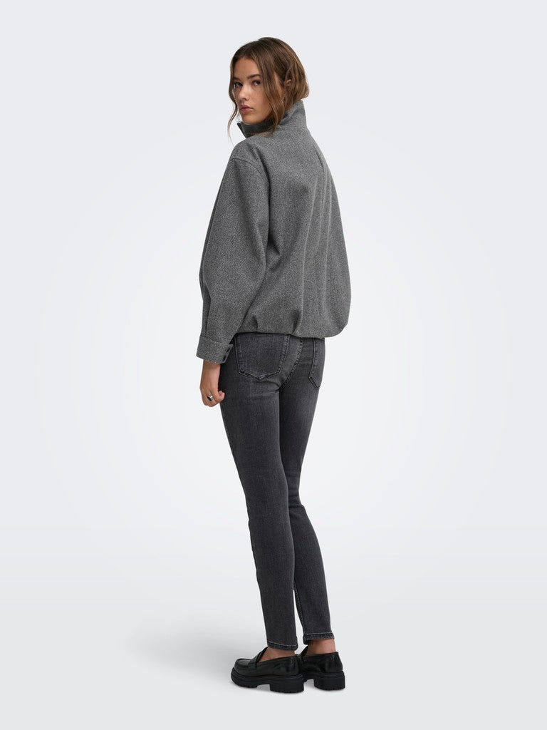 Onlasta High Collar Bomber Jacket Otw - Grijs