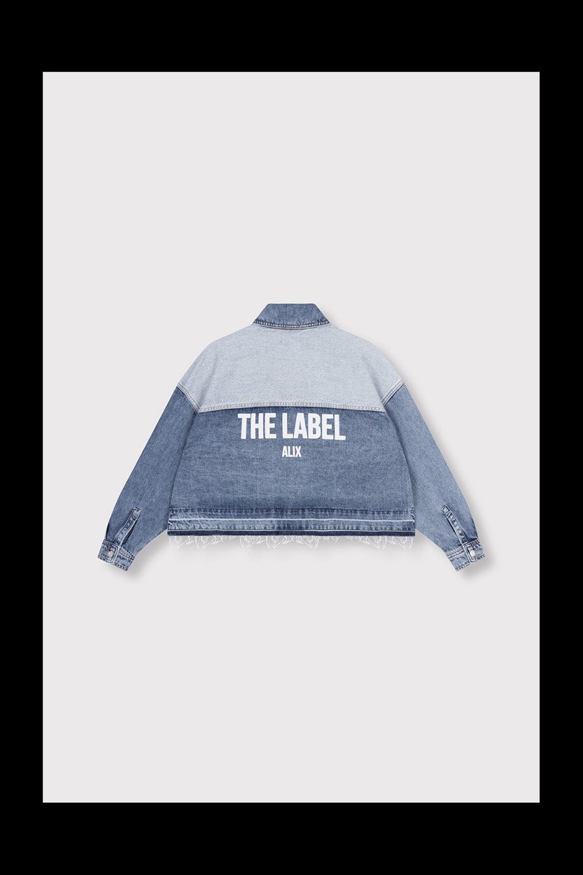 Mixed Denim Blouse - Blue Denim