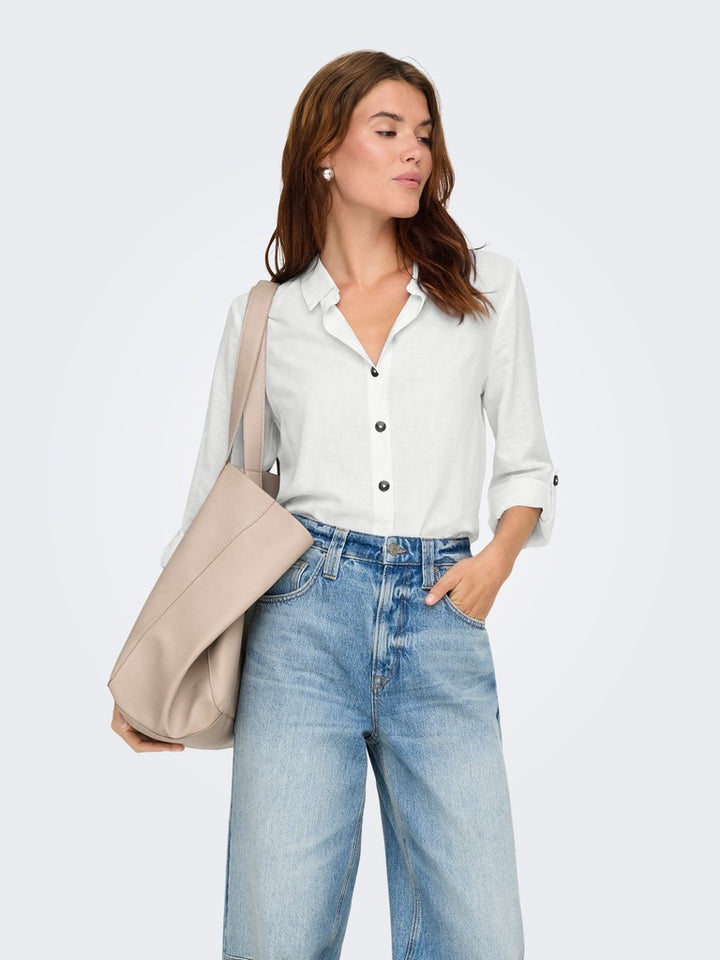 Jdylaurel Life L/s Shirt Wvn Dia - Wit