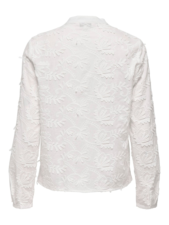 Onlcarmen Fr L/s 3d Emb Shirt Wvn Cs - Off-white