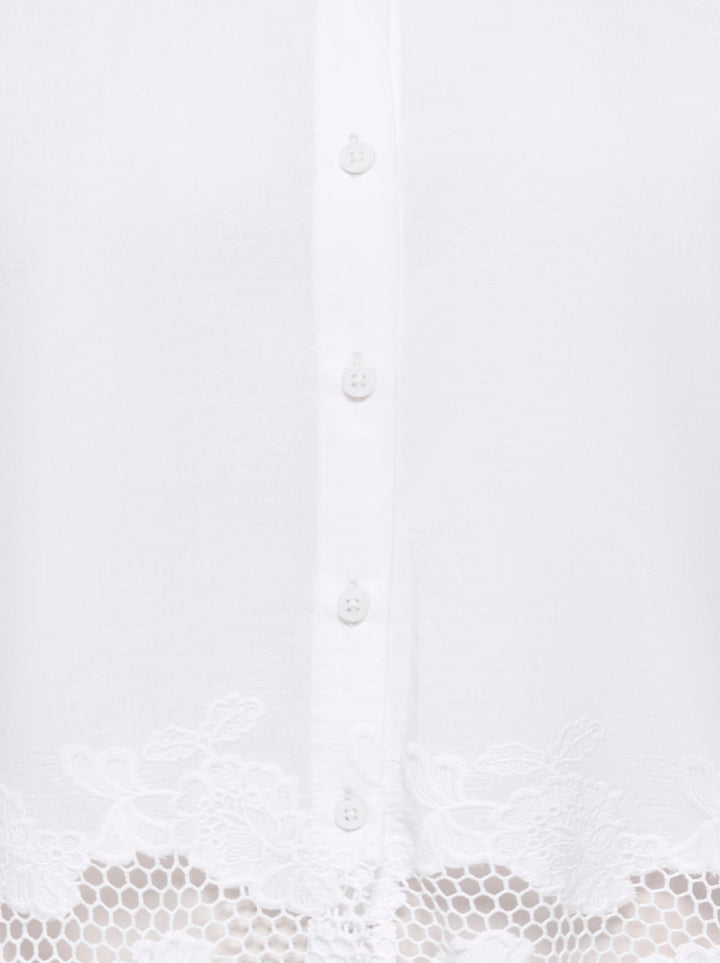 Jdysvea 2/4 Emb Shirt Wvn Exp - Off-white