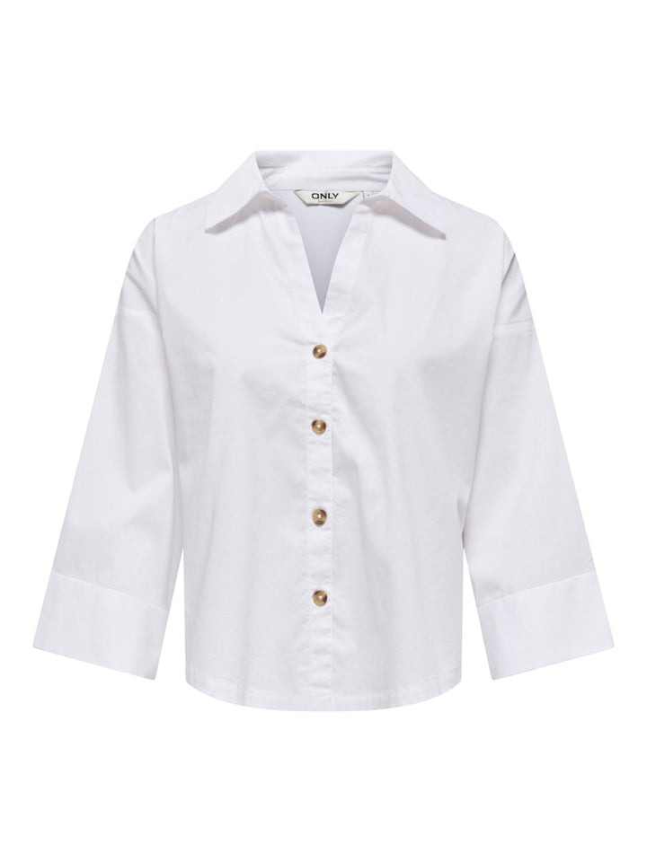 Onlsaki Bersa 3/4 Shirt Cc Wvn - Off-white