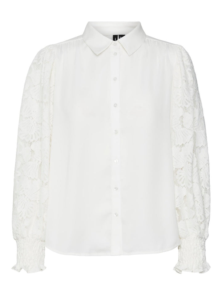 Vmcabena L/s Shirt Wvn Btq - Off-white