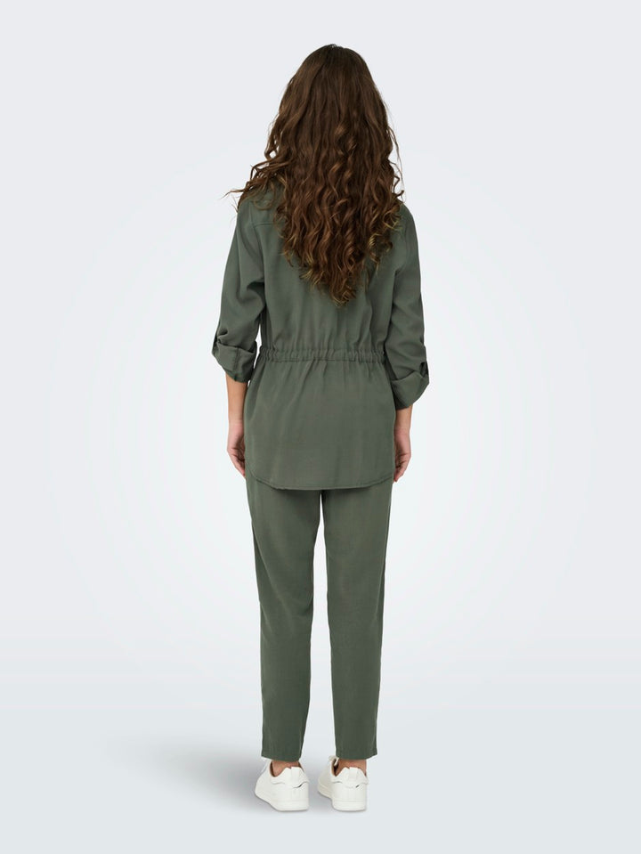 Onlaris Life 4/5 Fem Cargo Jacket C - Donkergroen