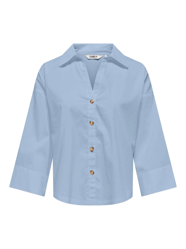 Onlsaki Bersa 3/4 Shirt Cc Wvn - Lichtblauw