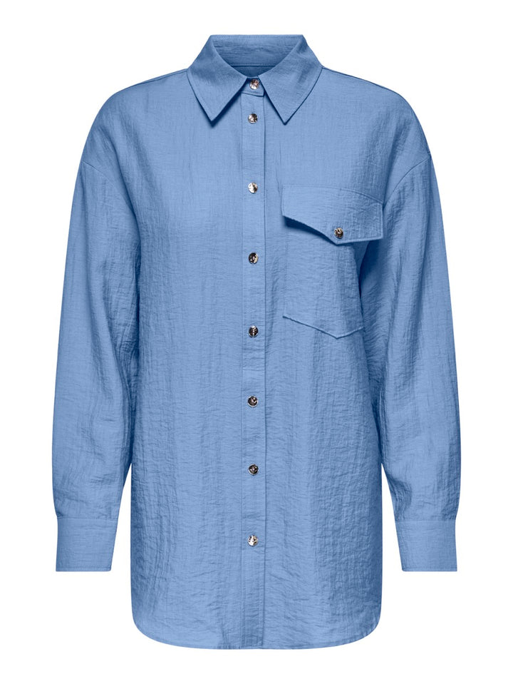 Onltania Life Ls Shirt Wvn - Lichtblauw
