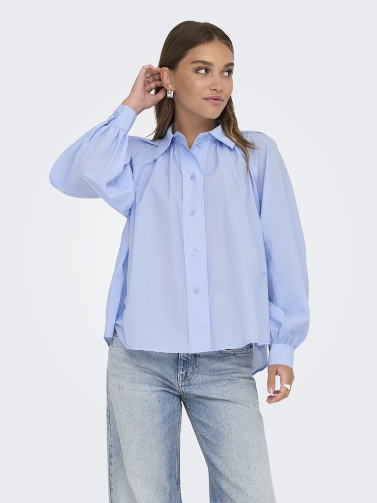 Onlriver Ls Shirt Ox Wvn - Lichtblauw