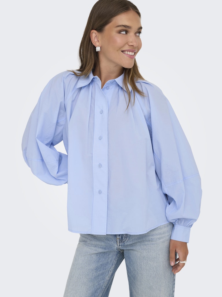 Onlriver Ls Shirt Ox Wvn - Lichtblauw