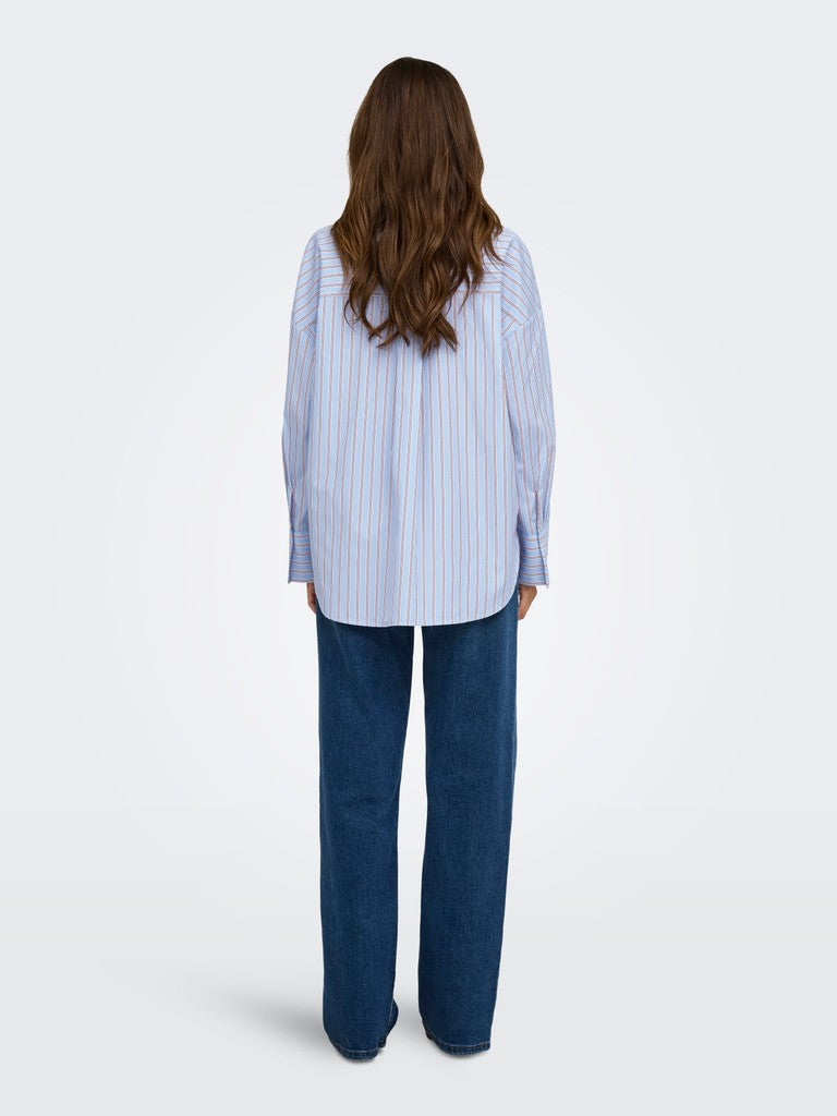 Onloregon Alva Ls Reg Shirt Noos Wvn - Lichtblauw