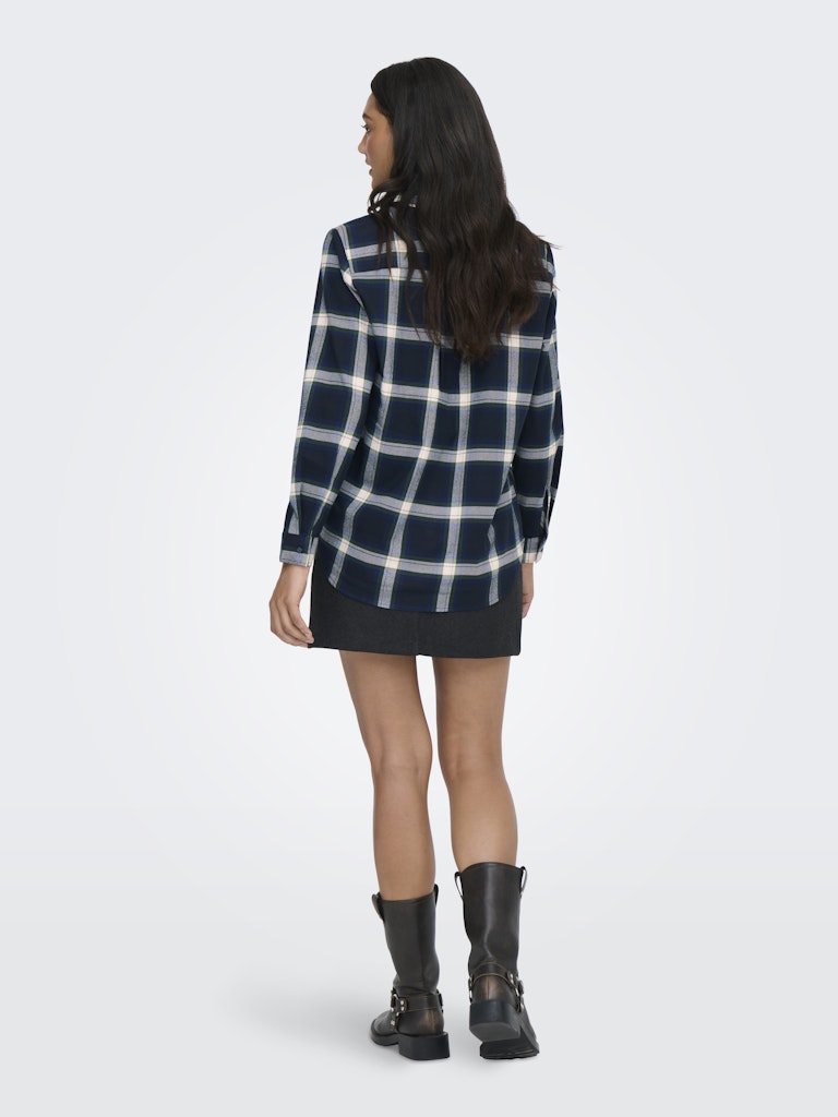 Onlwren Check Shirt - Blauw Dessin