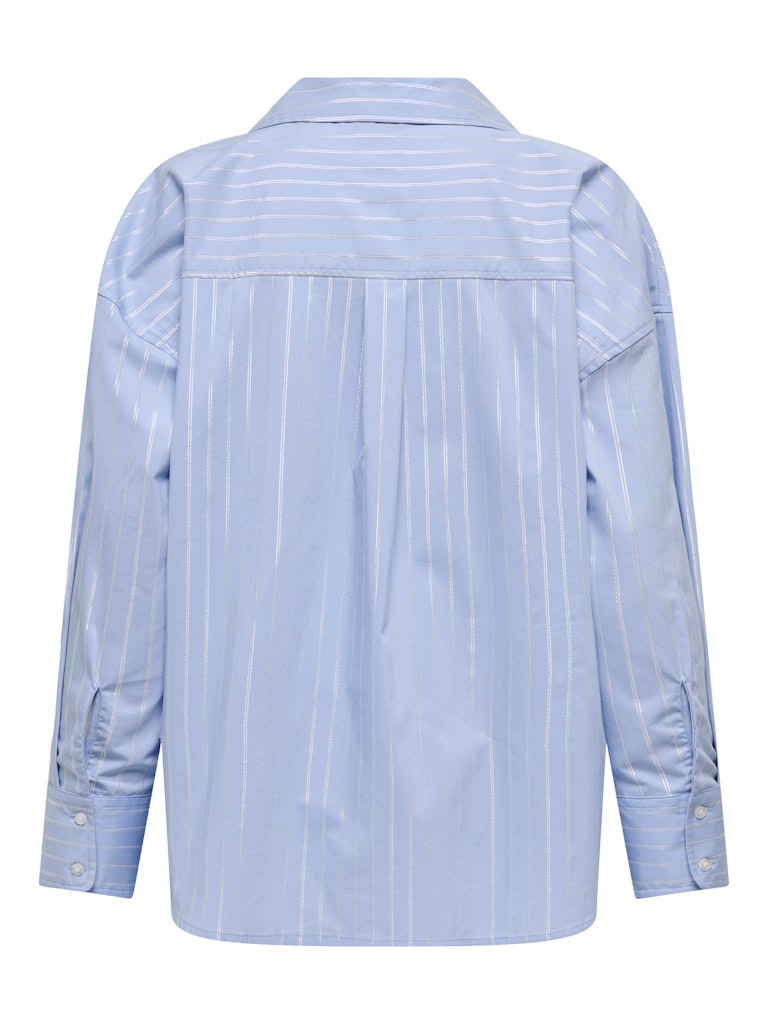 Jdymio L/s Lurex Loose Shirt Wvn Noos - Blauw Dessin