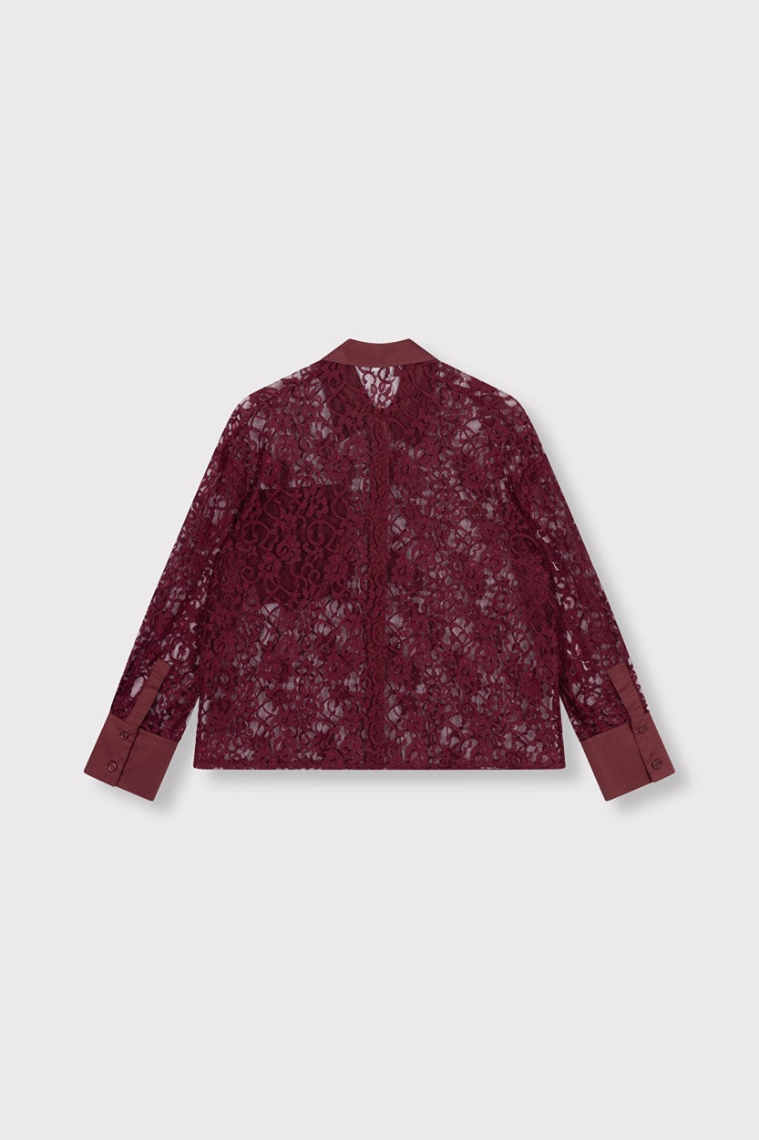 Lace Blouse - Bordeaux