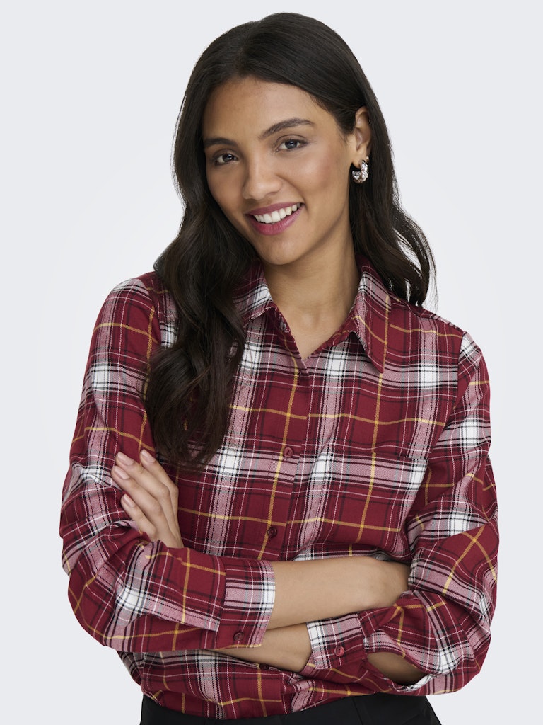 Onlwren Check Shirt - Rood Dessin