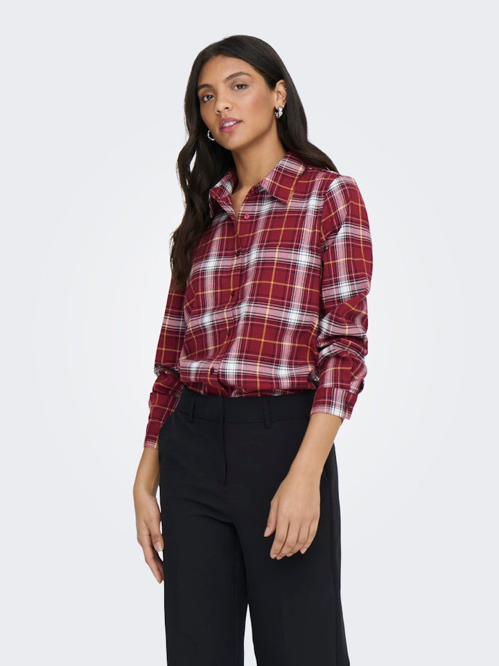 Onlwren Check Shirt - Rood Dessin