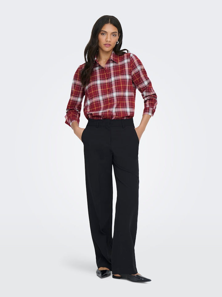Onlwren Check Shirt - Rood Dessin