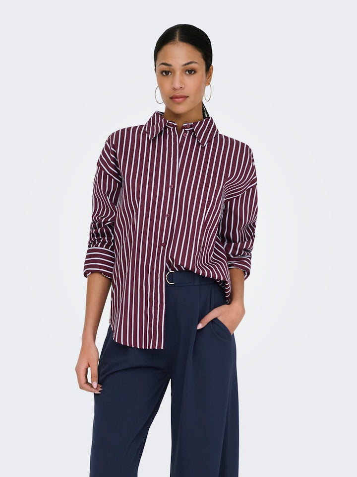 Jdyserena L/s Shirt Wvn Noos - Paars Dessin