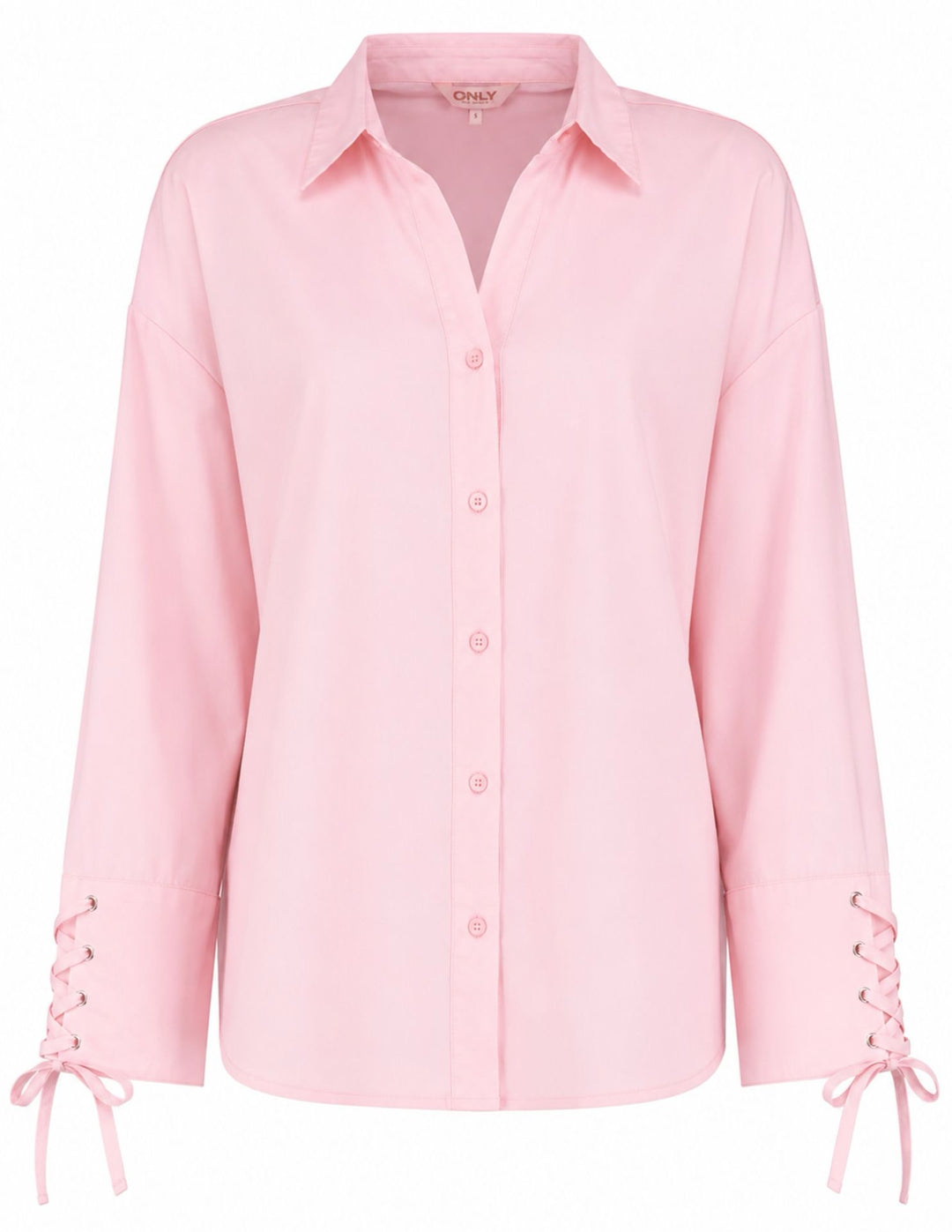 Onloregon Alva Ls String Shirt Wvn - Licht Roze