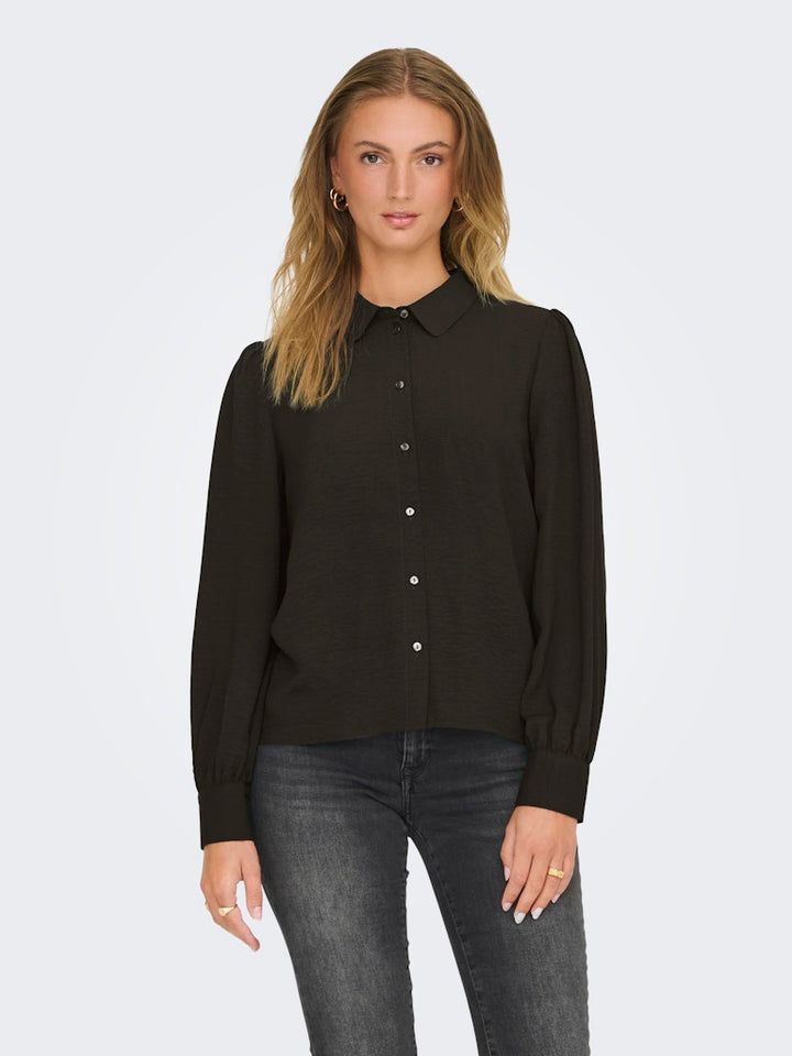 Jdydivya Life L/s Puff Shirt Wvn Dia - Bruin