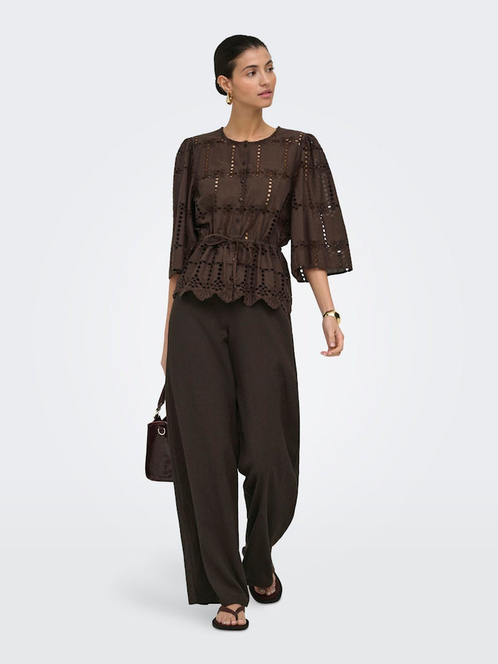 Jdyjojo 3/4 Anglaise Shirt Wvn - Bruin