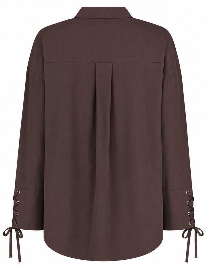 Onloregon Alva Ls String Shirt Wvn - Bruin