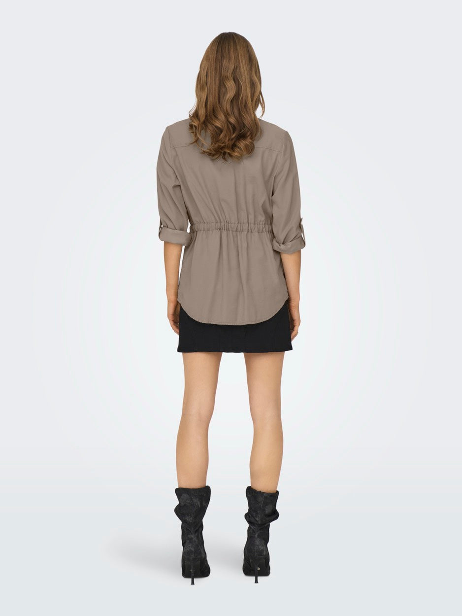 Onlaris Life 4/5 Fem Cargo Jacket C - Taupe