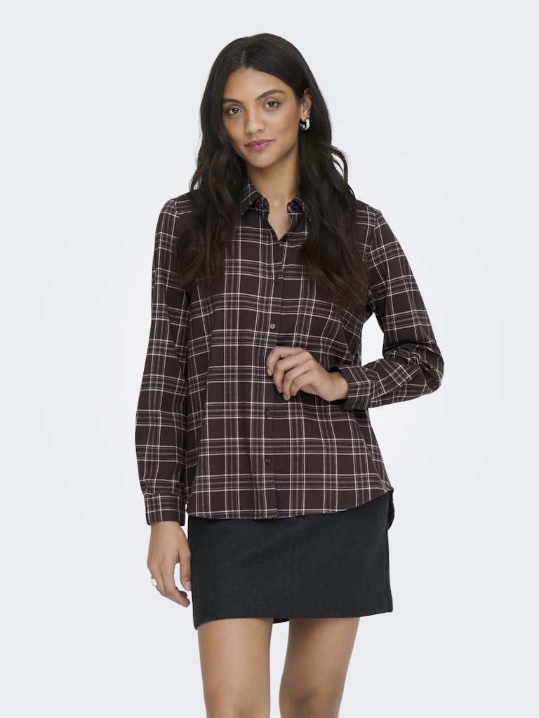 Onlwren Check Shirt - Bruin Dessin