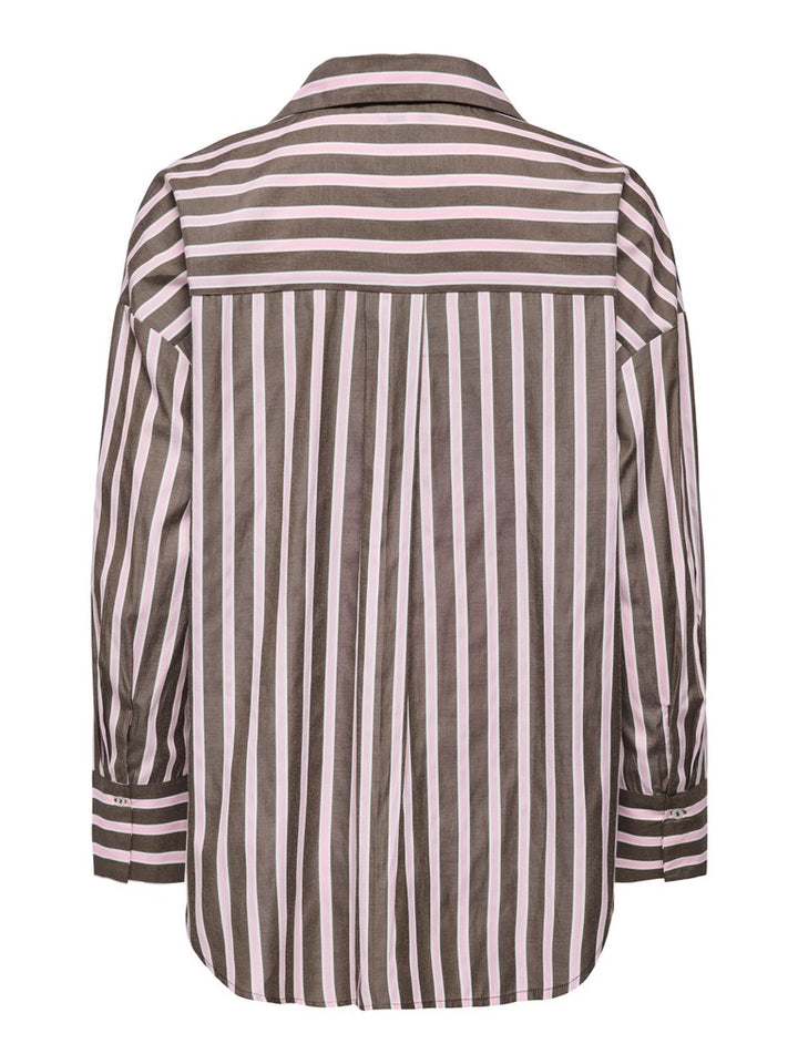 Onloregon Alva Ls Reg Shirt Noos Wvn - Bruin Dessin