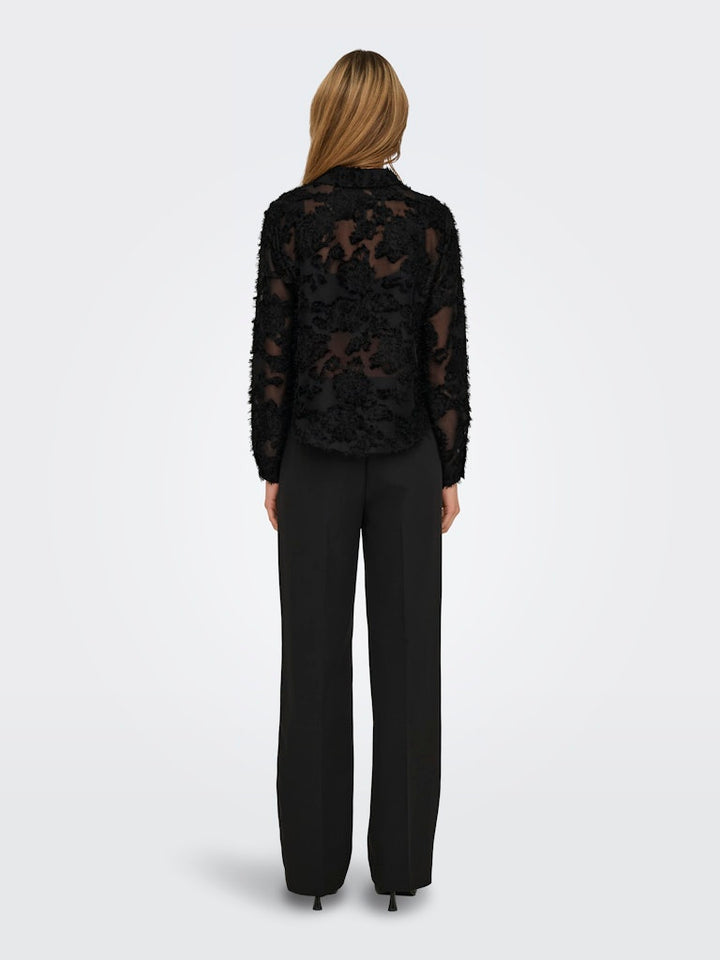 Jdymaia L/s Shirt Wvn - Zwart