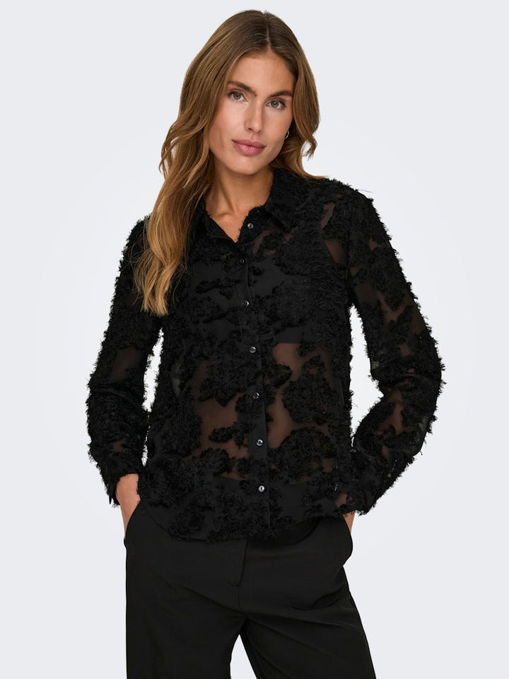 Jdymaia L/s Shirt Wvn - Zwart