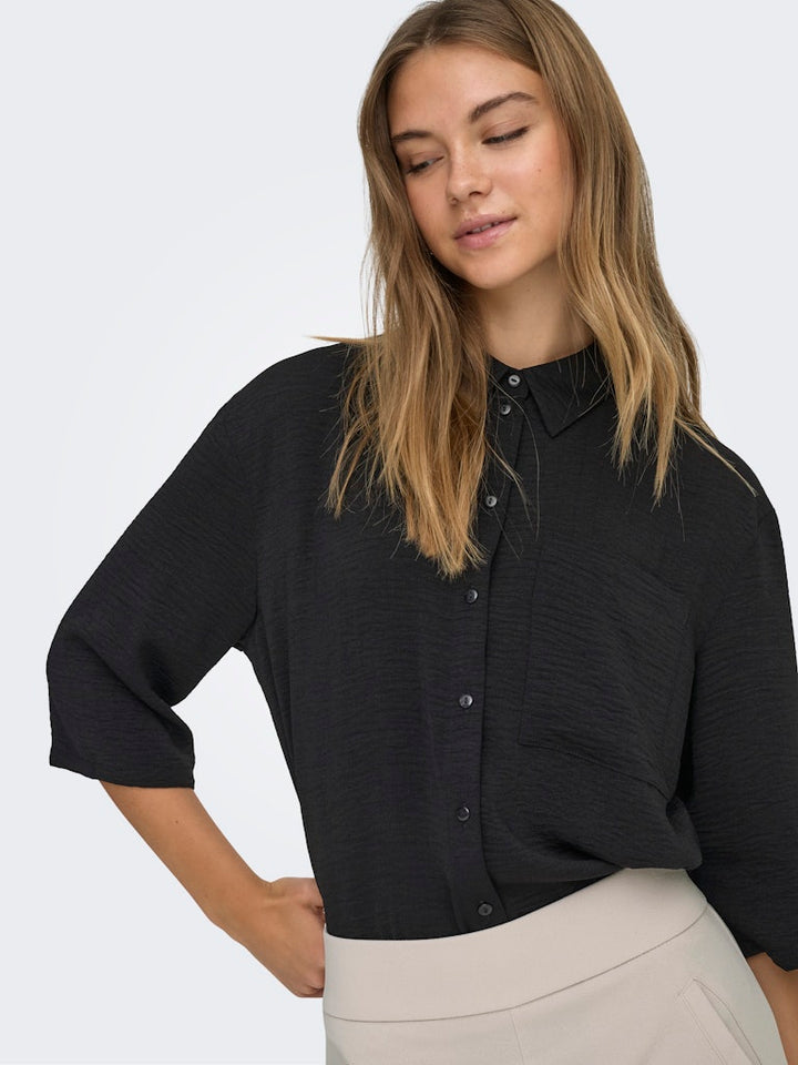 Jdydivya 3/4 Loose Shirt Wvn Noos - Zwart
