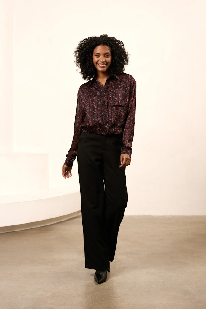 Blouse Astrid - Zwart Dessin