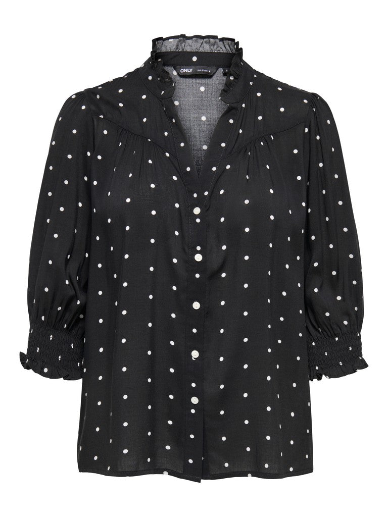Onlraya 3/4 Shirt Wvn Noos - Zwart Dessin
