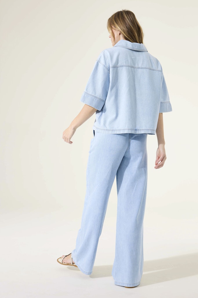 Denim Blouse S/s - Blue Denim