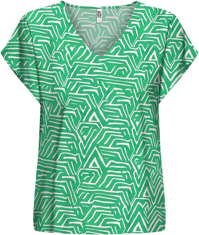 Jdystarr Life 2/4 V-neck Shirt Wvn - Groen Dessin