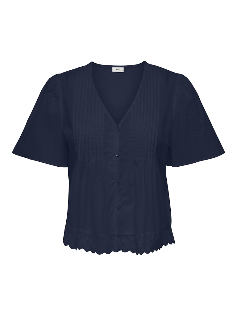 Jdysara S/s Lace Top Wvn - Navy