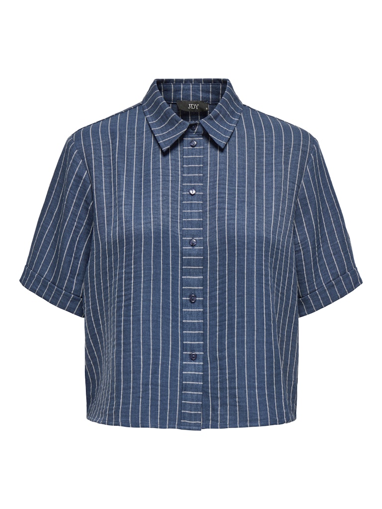 Jdypower S/s Short Shirt Wvn Noos - Blauw Dessin