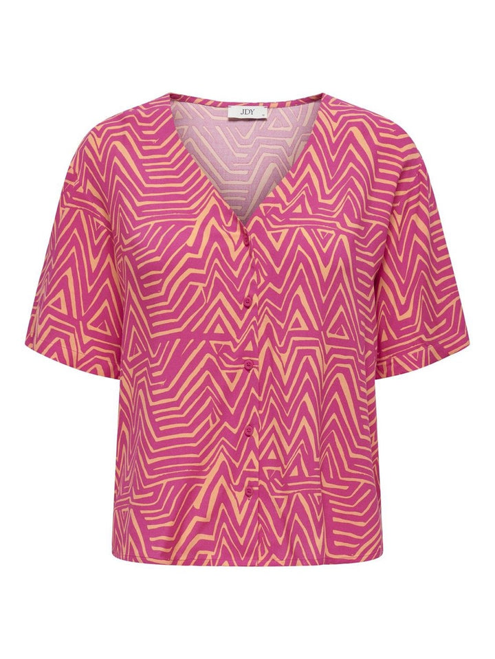 Jdystarr Life 2/4 V-neck Shirt Wvn - Roze Dessin