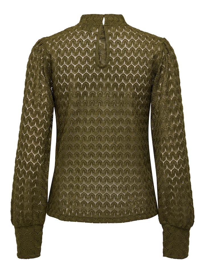Jdyavery L/s Lace Top Jrs Noos - Army