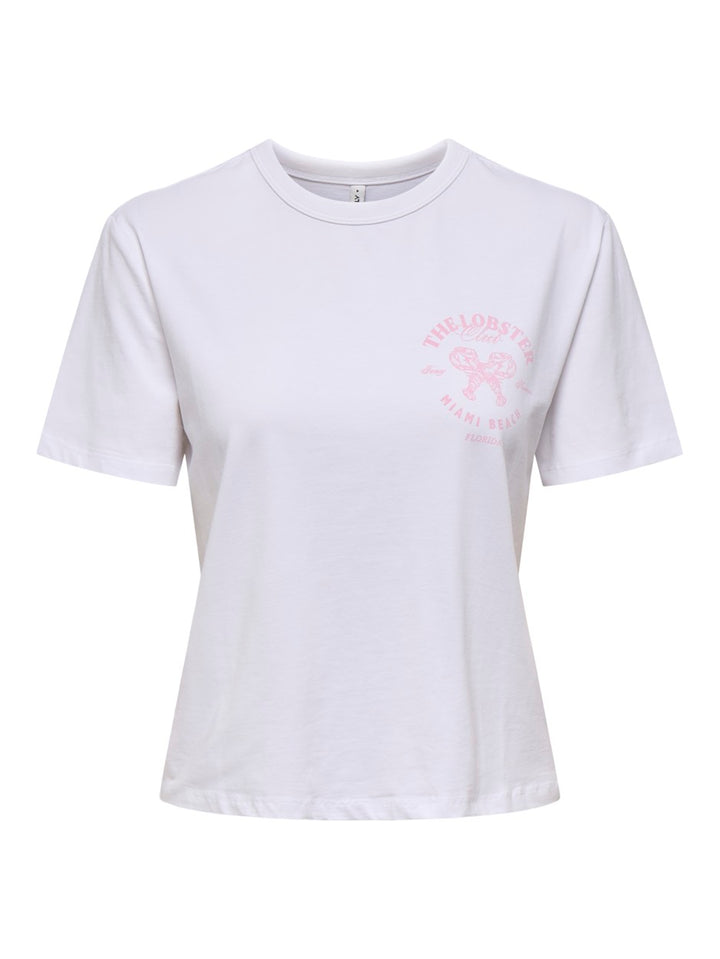 Onldina Life S/s Club Top Box Jrs - Wit