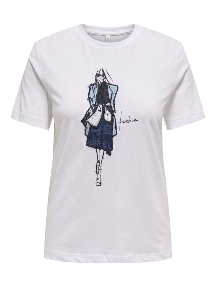 Onlemma Life Reg S/s Lady Top Jrs N - Wit