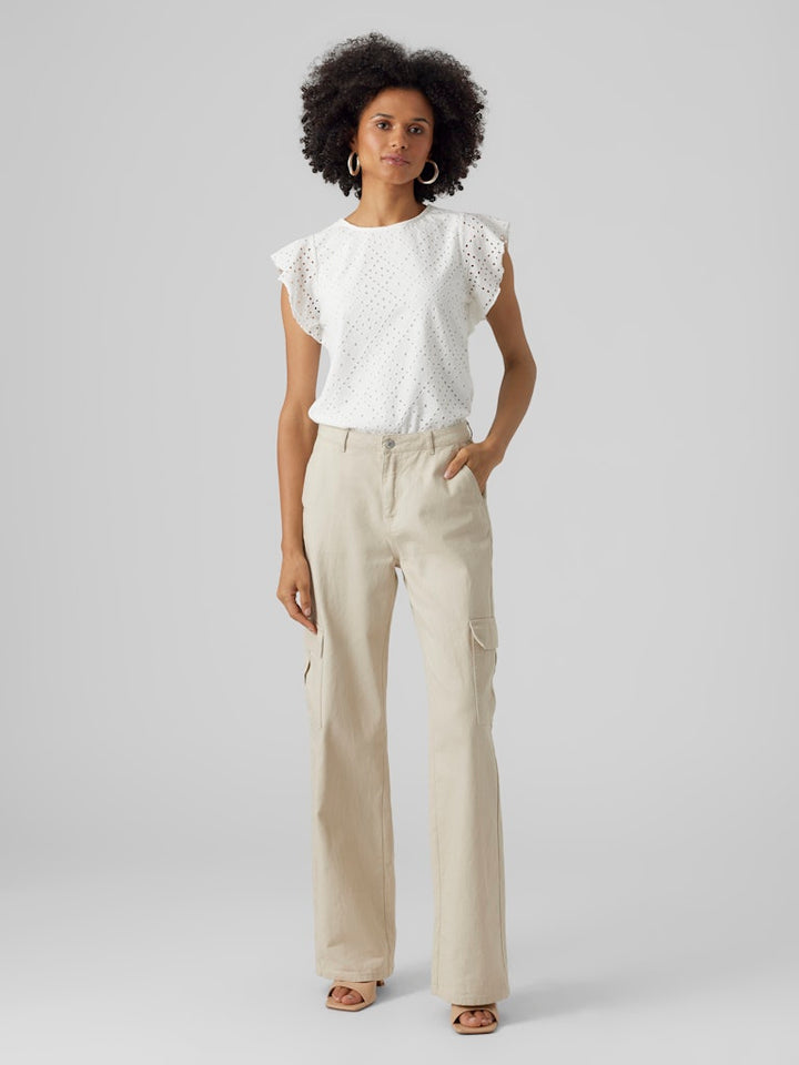 Vmtassa Sl Frill Top Noos - Wit